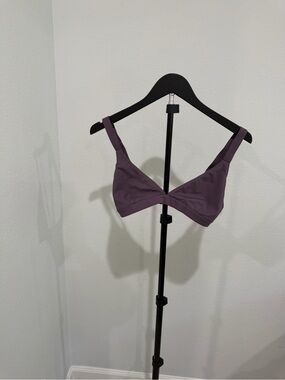 Soft Stretch Triangle Bralette in Plum